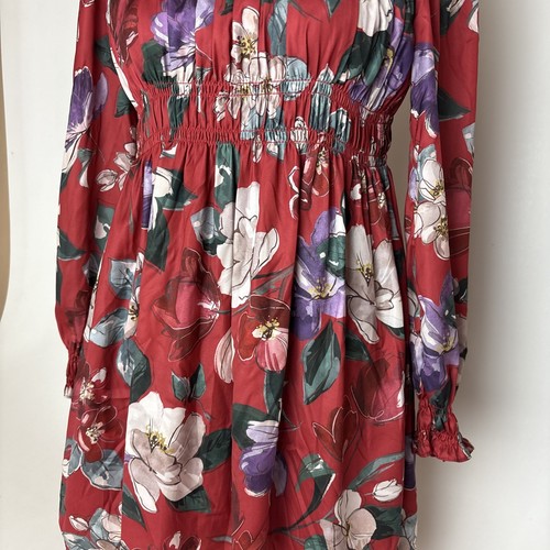 Mayoral Girls Sz 14 (157 cm) floral dress long sleeve lined - Afbeelding 3 van 15