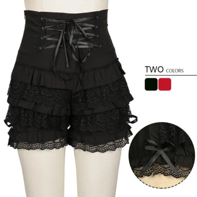 Retro Lace Gothic Panties Steam Punk Lolita Ruffle Lace Pumpkin Bloomer Shorts
