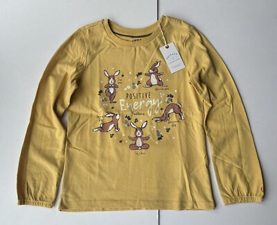 Fatface Mädchen gelbes Häschen Yoga Langarmshirt in verschiedenen Größen *neu mit Etikett*