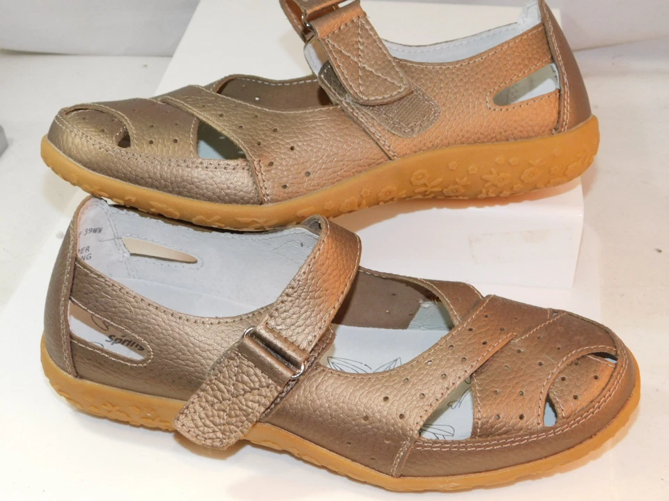 SPRING STEP Streetwise Bronzo Pelle Mary Jane Scarpe USA Taglie 39WW - Immagine 2 di 4