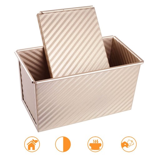 Rectangle Non-stick Toast Box Kitchen Bread Loaf Tin Pan Mold Baking Tool w/ Lid - Picture 4 of 7