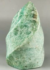 AMAZONITE w/ SMOKY QUARTZ Crystal Polished Standup Druzy Flame Orbicular Reiki 