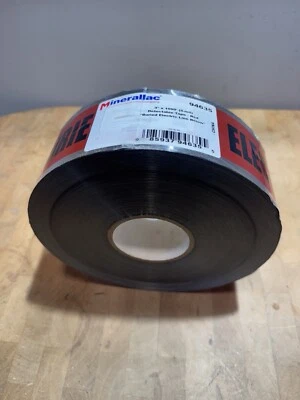 Detectable Underground Tape 3"x1000' CAUTION BURIED ELEC LINE BELOW-RED