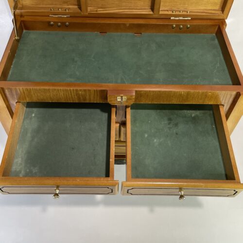 Thomas Paccioni Museum Series Wood 4 Drawer Green Flocked Jewelry Box Chest - Picture 8 of 21