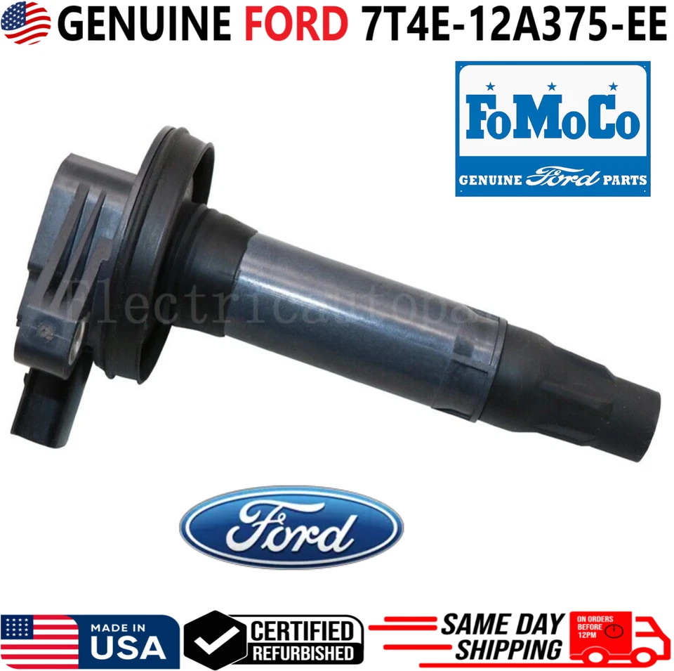 Подлинные катушки зажигания FORD x6 для 2007-2019 Ford Lincoln Mazda, 7T4E-12A375-EE - Изображение 4 из 4