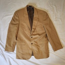 Albert Nipon Blazer Mens 44 100 Camel Hair Tan Classic Sport Coat Vintage 80s