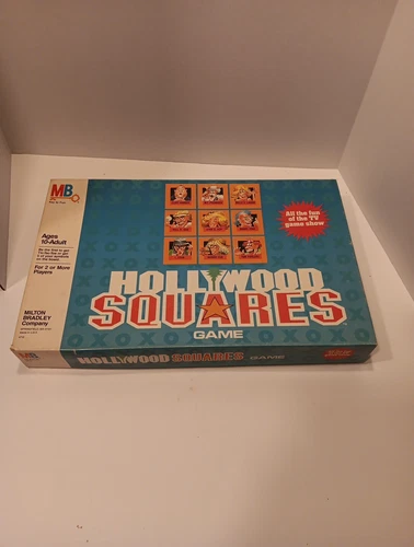 Hollywood Squares Board Game 1986 - 100% Complete VTG Milton Bradley 