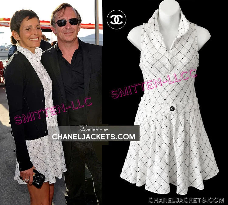 Chanel, black and white boucle dress and blazer. - Unique Designer Pieces