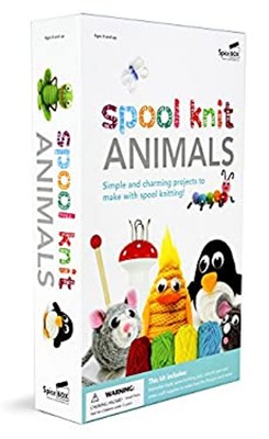 SpiceBox SP22140 Make and Play Range Spool Knit Animals Craft Kit