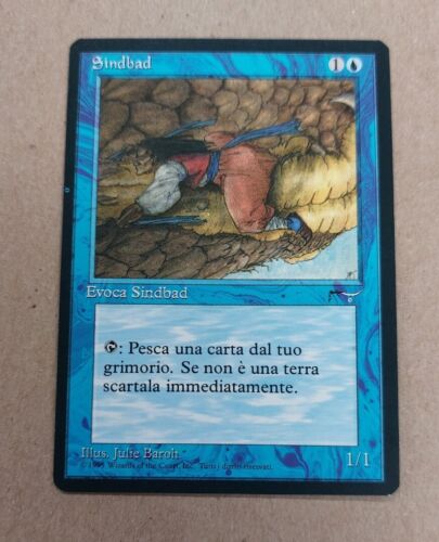 Unplayed MTG ITALIAN BLACK BORDERED SINDBAD NM FBB MAGIC RENAISSANCE Arabian