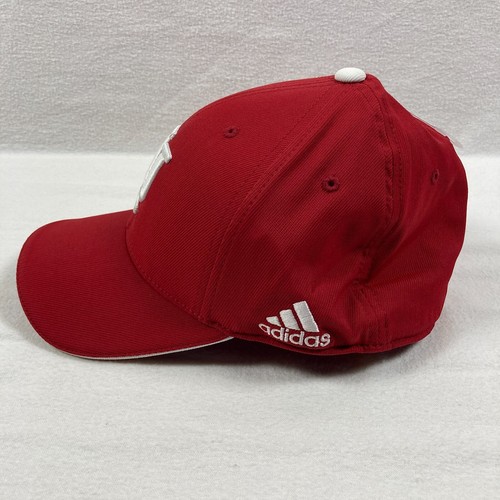 NWT Indiana University Hat Mens S/M Red Adidas Flex Fit Climalite Hoosiers Cap - Picture 3 of 10