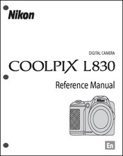Nikon CoolPix L830 Digital Camera User Guide Instruction Manual
