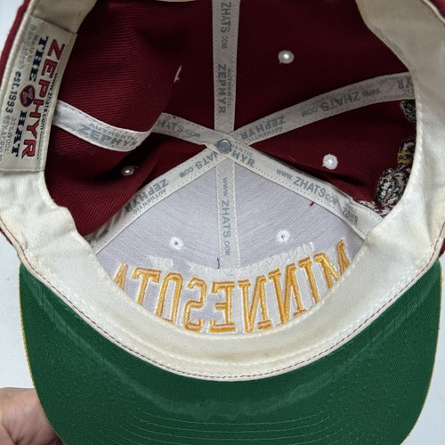 Minnesota Golden Gophers Hat Cap Snap Back Maroon Gold Goldy Zephyr - Picture 11 of 20