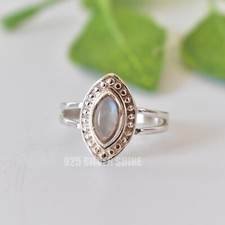 RAINBOW MOONSTONE NATURAL GEMSTONE 925 SOLID STERLING SILVER JEWELRY RING 3 TO12