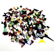 Vintage Stained Glass Assorted Small Pieces and Colors 1 pound S1