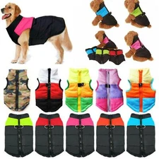 Pet Dog Vest Jacket Winter Warm Waterproof Clothes Padded Puppy Coat Small/Large