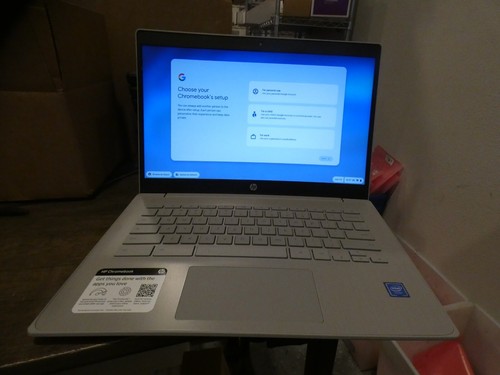 HP Chromebook 14a-ne0013dx 14" HD Laptop Intel Celeron N4120 4GB RAM 64GB eMMC - Afbeelding 2 van 10