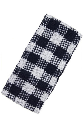 ScarvesMe Women's Buffalo Check Pattern Warm Knit Headband Headwrap