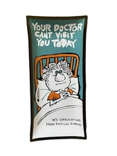 Novelty Glass Ashtray Trinket Tray 1960s HOUZE ART " Medical Student Gift 6”x3”