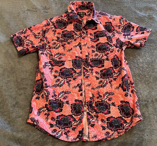 Houston weißes lässiges Button-Down-Hemd mit Blumenmuster