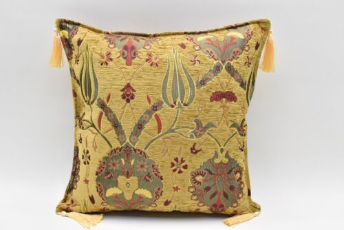 Decorative Pillow cover, 17x17 in Yellow color, Chenille pillow, Cushion case - Picture 1 of 10