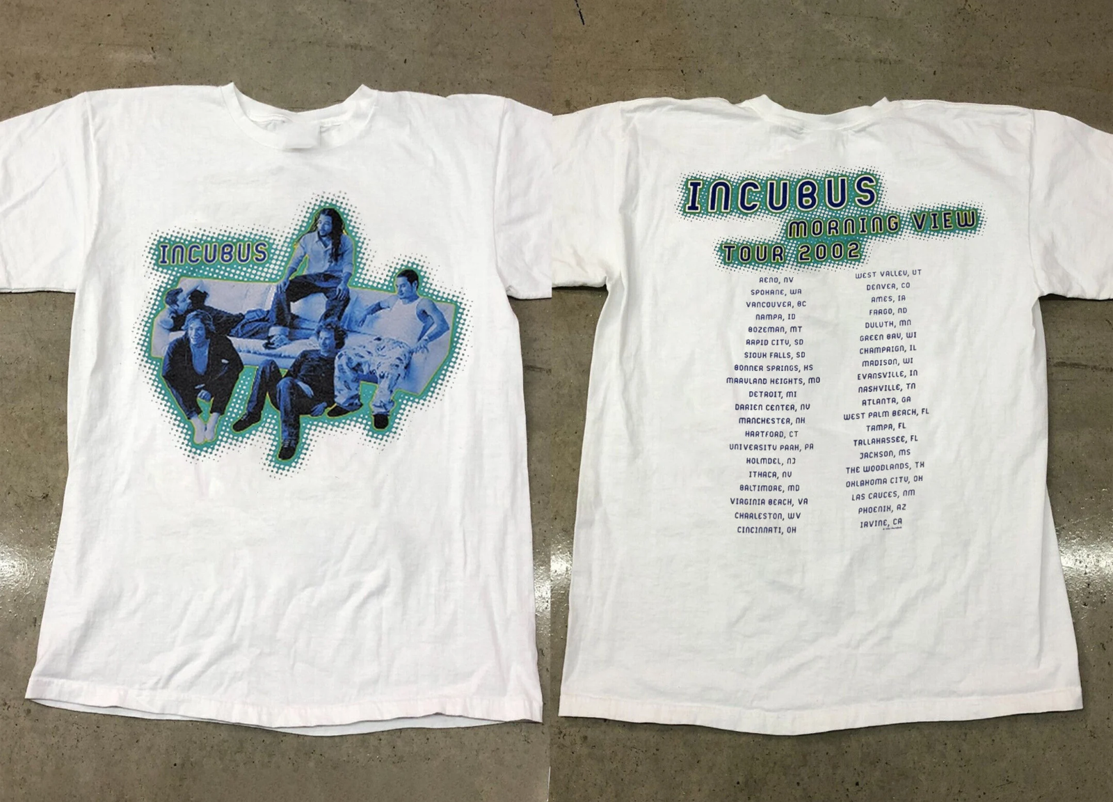 Incubus Morning View Tour 2002 Unisex Cotton Tee Sizes S-5XL SG625