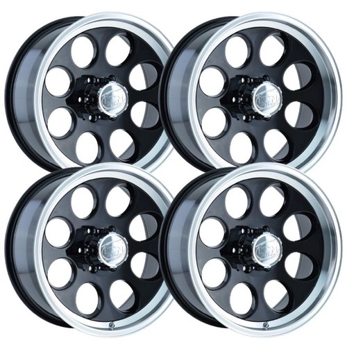 (Set-4) Ion 171 15x8 6x139.7 -27mm Black Machined Wheels Rims 15 Inch ...