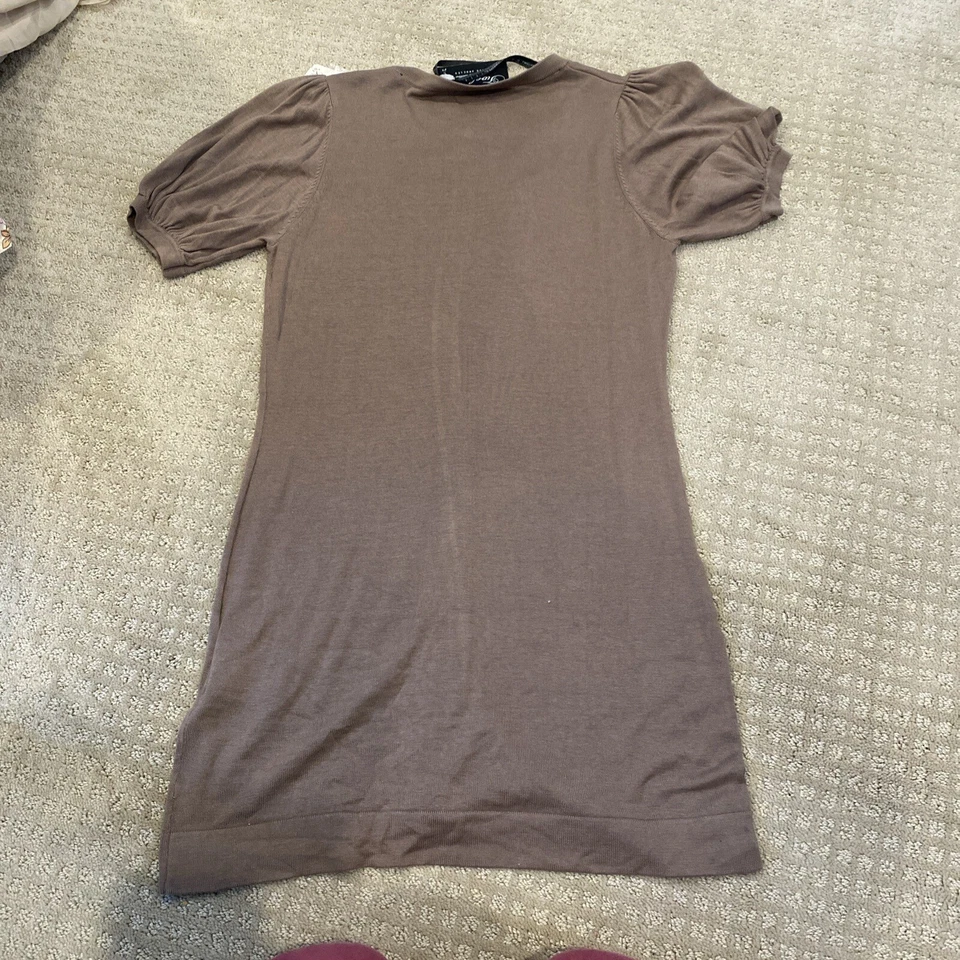 NWT Twelve By Twelve Sweater Cardigan Short Sleeve  Medium Taupe Brown  - Image 4 of 4