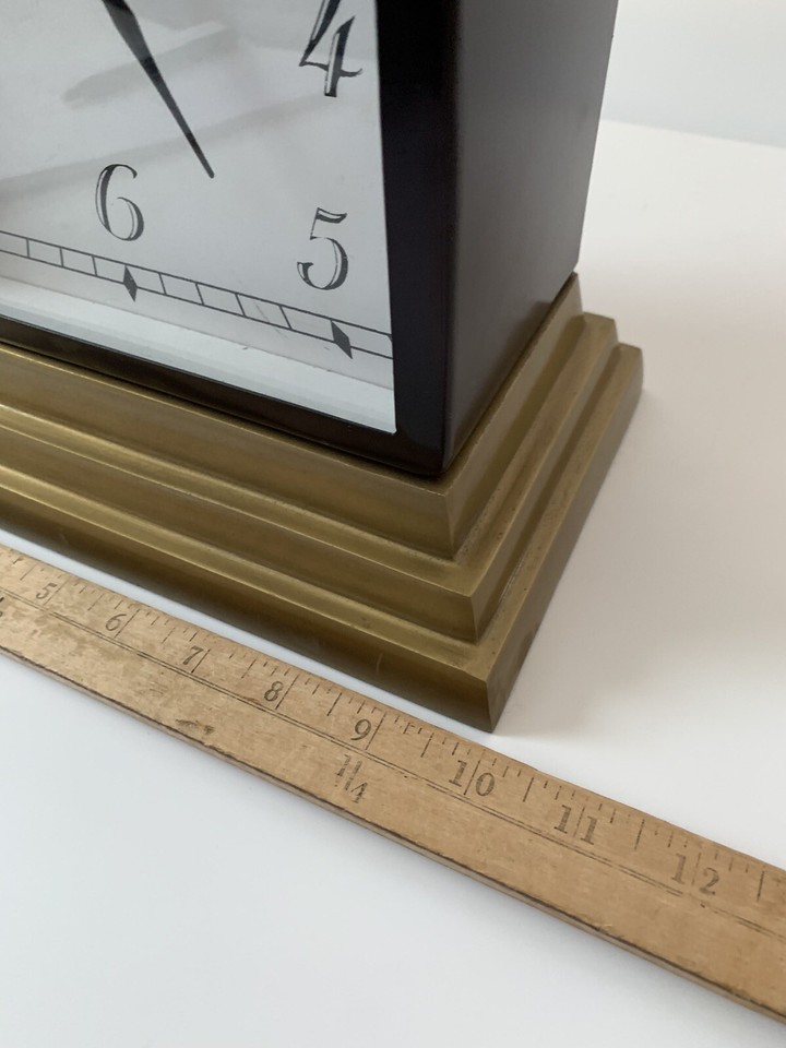 McLaughlin and Scott Large Mantel Clock | Black & Gold Metal | Battery ...