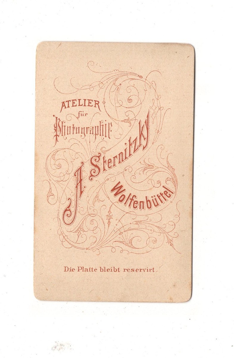 Sternitzky CDV Foto Damenportrait Wolfenbüttel 1870er