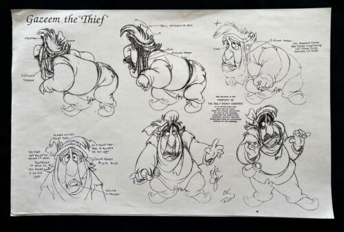 ALADDIN Model Sheet  GAZEEM THE THEIF    Disney ANIMATION Research PRINT 2 - Picture 1 of 12