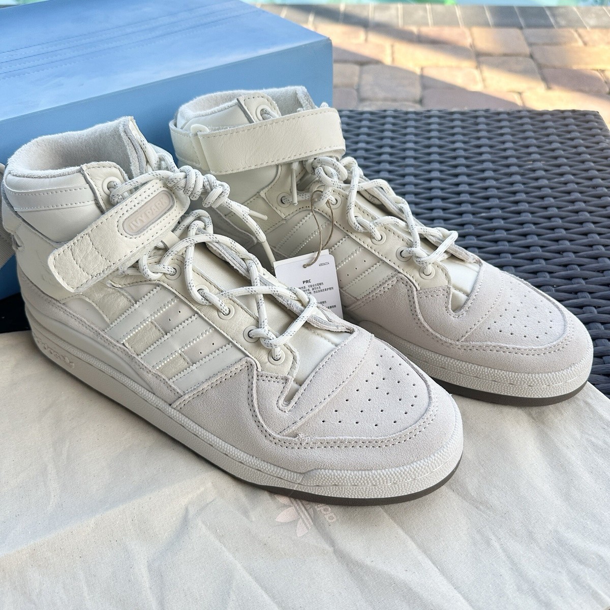 Adidas Ivy Park x Forum Mid Icy Park Men's Shoes Cream White Adidas Ivy Park x Forum Mid Icy Park Men's Shoes Cream White