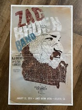 Zac Brown Band Tour Poster Augusta Georgia James Brown Arena