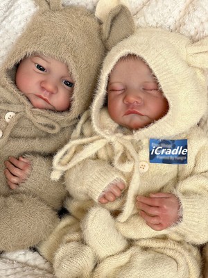 Baby Puppe Reborn Stoffkörper Lebensecht Geschenke 49CM Schlafen Geburtstag Handarbeit Weich