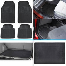 Full Set All Weather Rubber Car Floor Mats Trunk Liner For Kia Soul - Black Full Set All Weather Rubber Car Floor Mats Trunk Liner For Kia Soul - Black