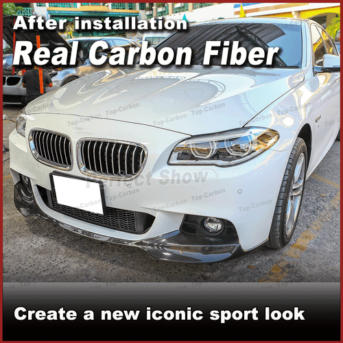Labio de alerón de carbono labio delantero enfoque para BMW Serie 5 F10 paquete M parachoques 13-16  - Imagen 2 de 11