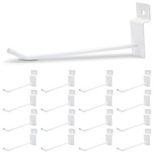 40PCS Slatwall Hooks White 4 Inch Panel Hooks Heavy Duty Retail Garage