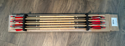 (12) Rose City PO Cedar FANCY ARROWS 3S  |  5/16'' PAINTED & MATCHED  30# Shafts
