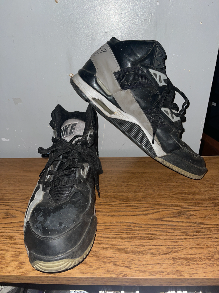 Nike Air Trainer SC High 2012 Raiders Black Grey Bo Jackson Sz 10 302346-013 Nike Air Trainer SC High 2012 Raiders Black Grey Bo Jackson  main image 3