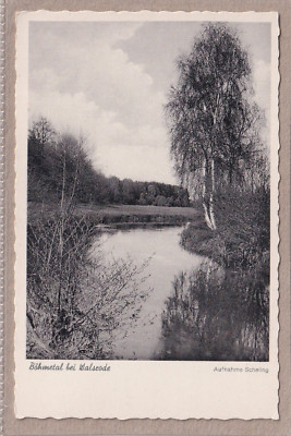 Postcard Bohemian Valley/Walsrode - lot in Bohemian Valley - black and white