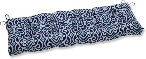 indoor/outdoor sofa setee bench swing cushion with ties tufted,weather,and fade