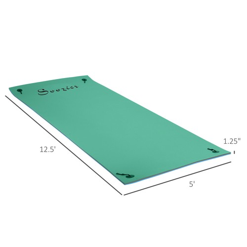 12' x 5' Lily Pad Floating Mat with Cup Holder Table, 3-Layer Portable Roll-Up - Picture 7 of 10