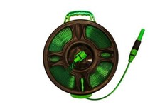 ARROTOLATORE PIATTO CON TUBO ACQUA 15M CON MANIGLIA SUPERIORE