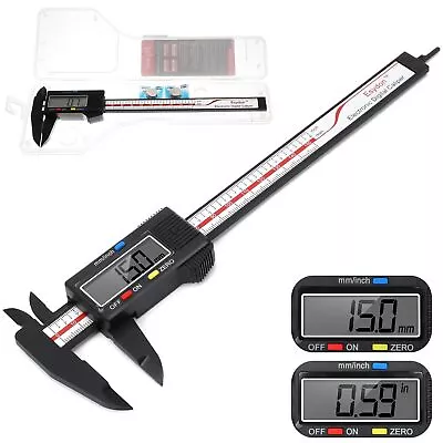 ESYDON Digital Caliper Upgraded Calipers 6 inch Measuring Tool Electronic Ruler with...