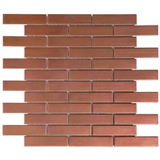 Rose Gold Copper Metallic Brick Joint Mosaic Tile Kitchen Bath Wall Backsplash