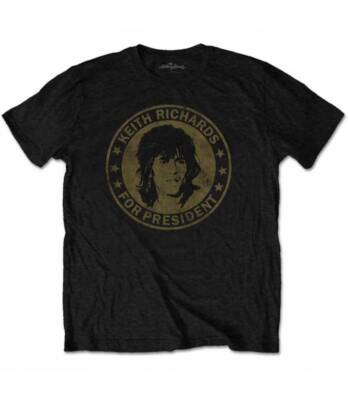 THE ROLLING STONES Keith for President Rock Off Lizenz T-Shirt Offiziell