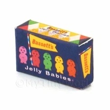 Dolls House Miniature Jelly Baby Box From 1950s
