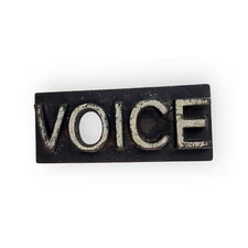 Vintage Village Voice Newspaper Stand Weight NYC Cast Iron New York Mid Century