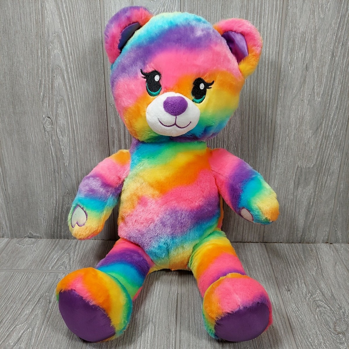 Build A Bear Rainbow Friends Multi-Color Teddy Bear Plush 17