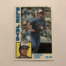GARTH IORG 1984 TOPPS AUTOGRAPHED SIGNED AUTO BASEBALL CARD 39 BLUE JAYS